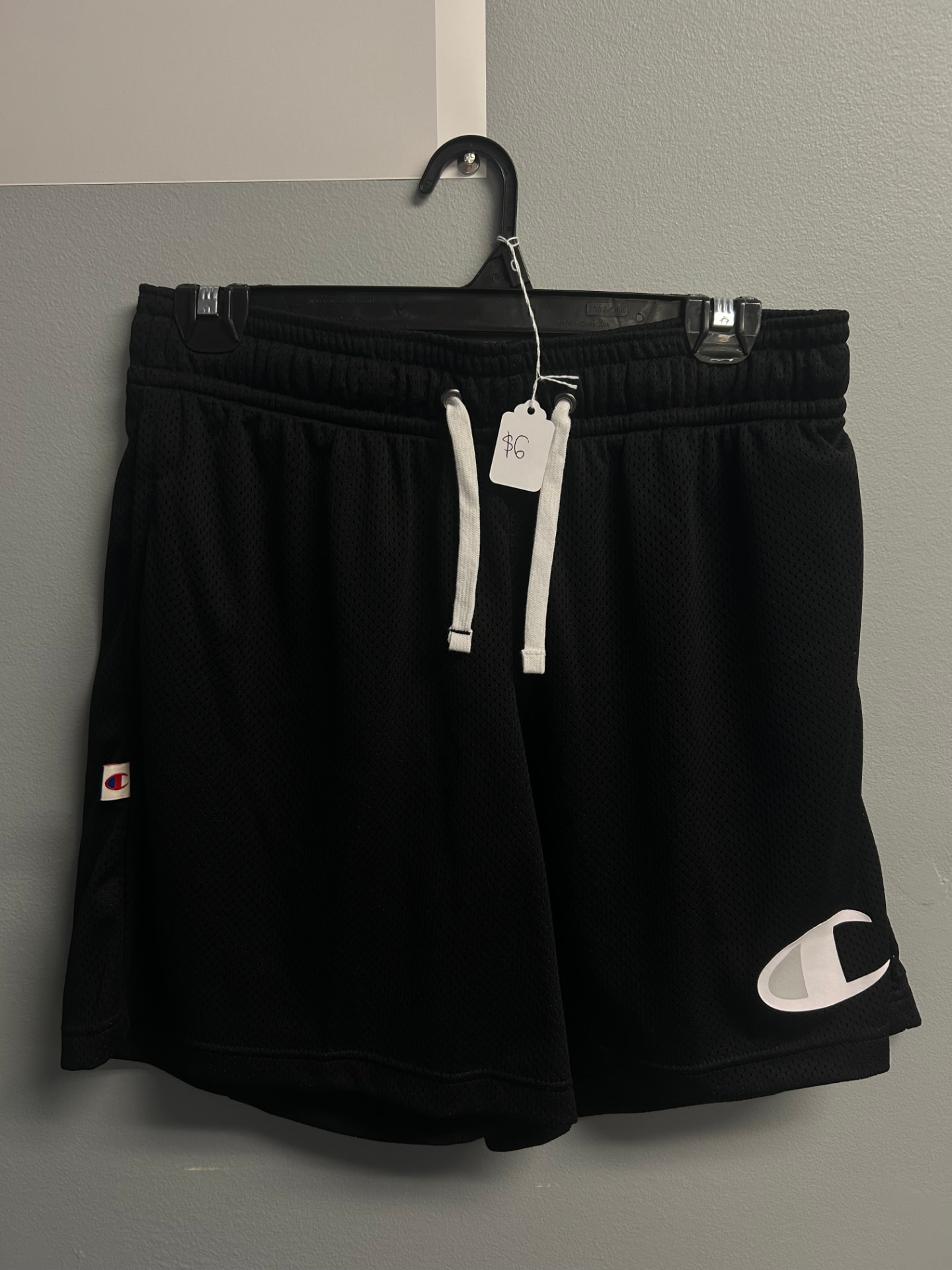 Black Champion mesh athletic shorts