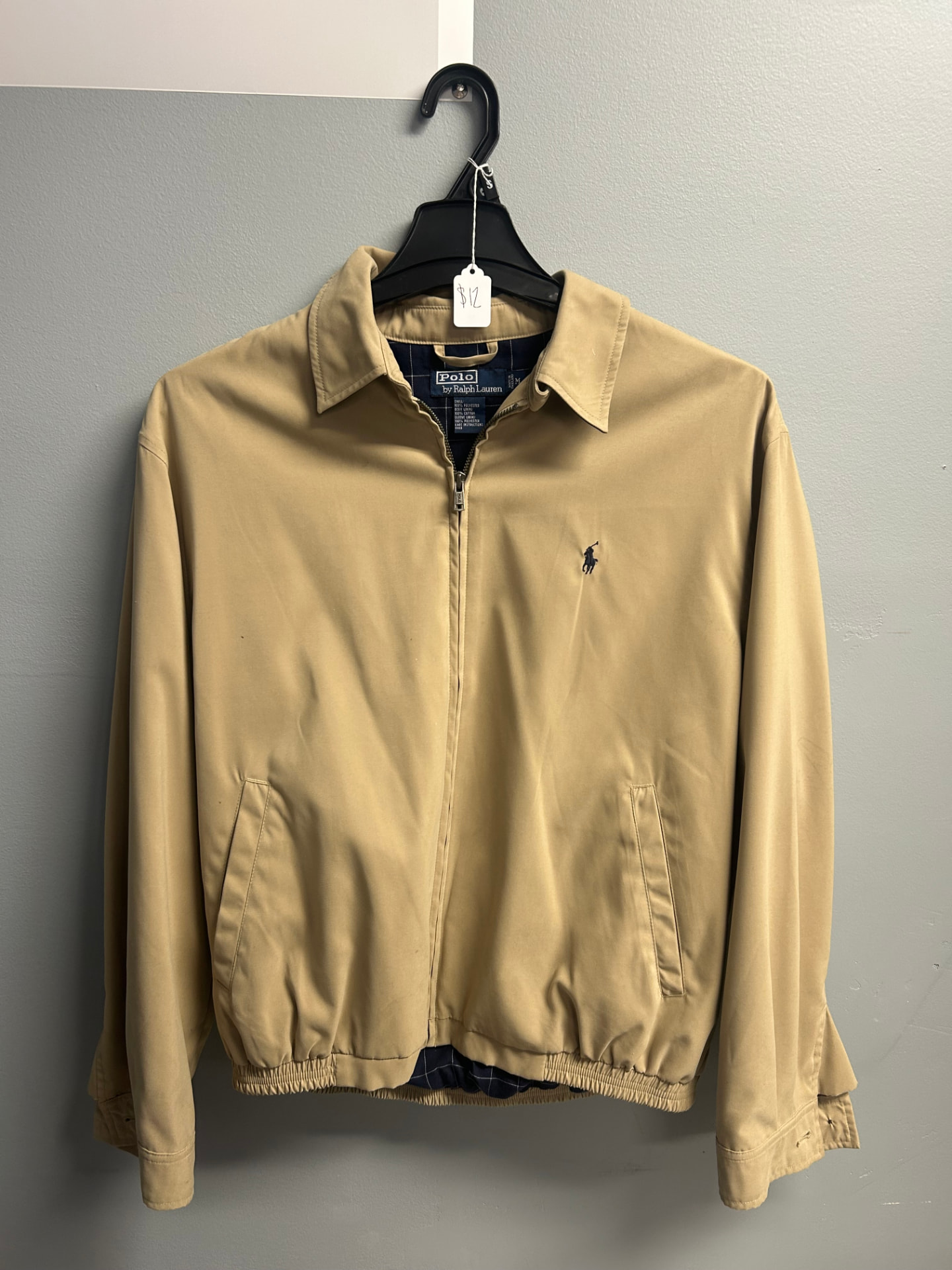 Tan Polo Ralph Lauren khaki zip jacket