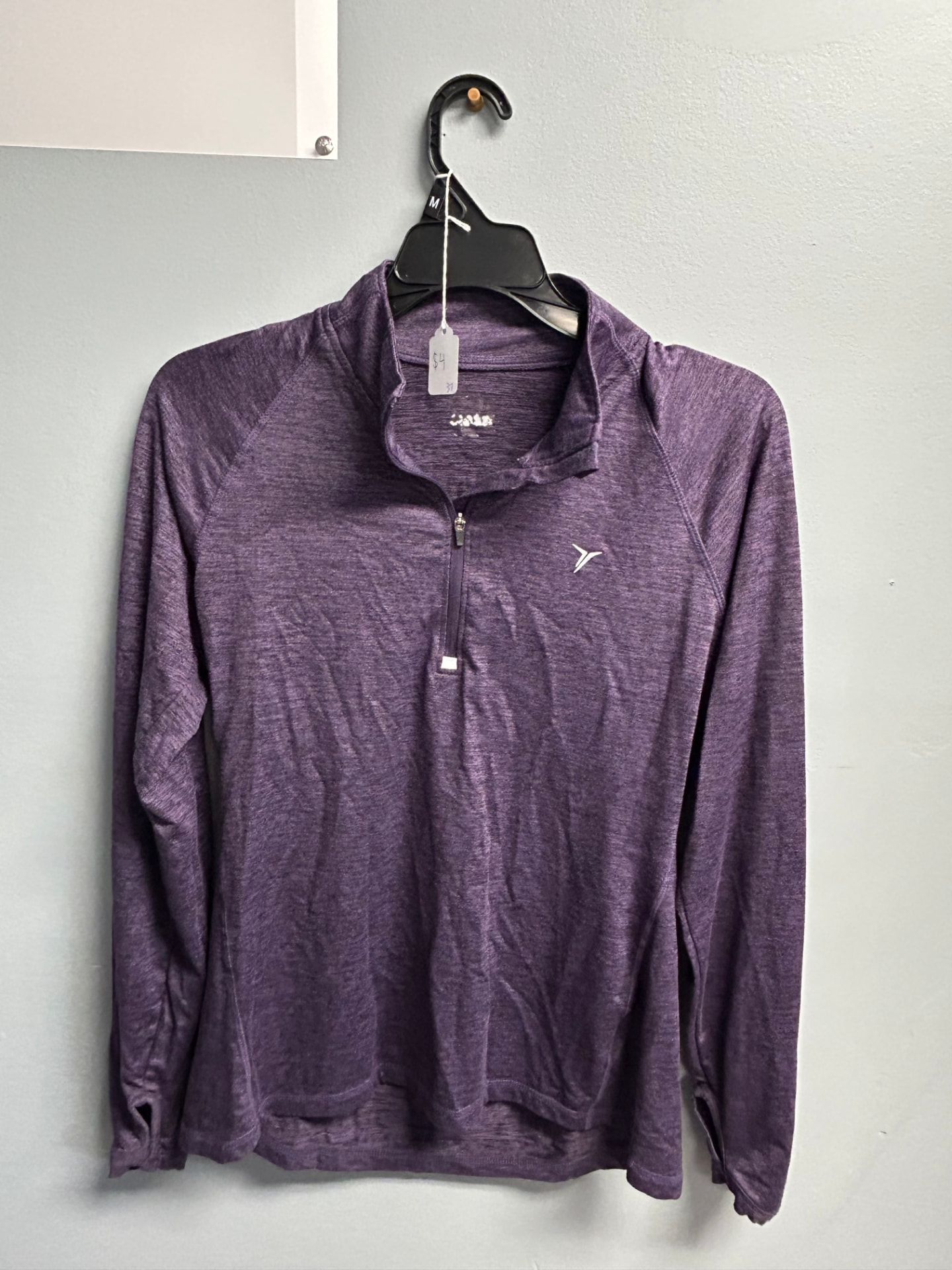 Heathered purple Old Navy Active long-sleeve quarter-zip shirt